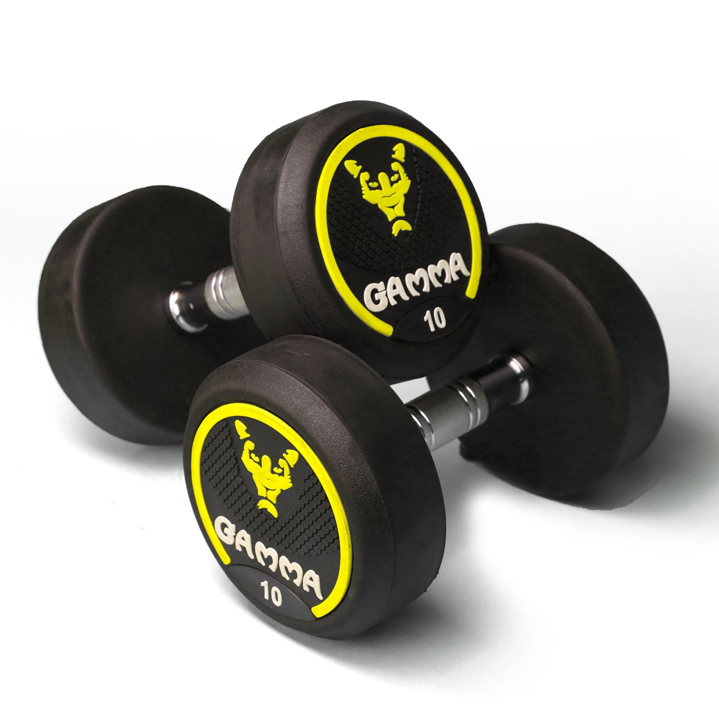 Gamma Premium Bouncer Dumbbell (Finest Rubber Coated Dumbbell)
