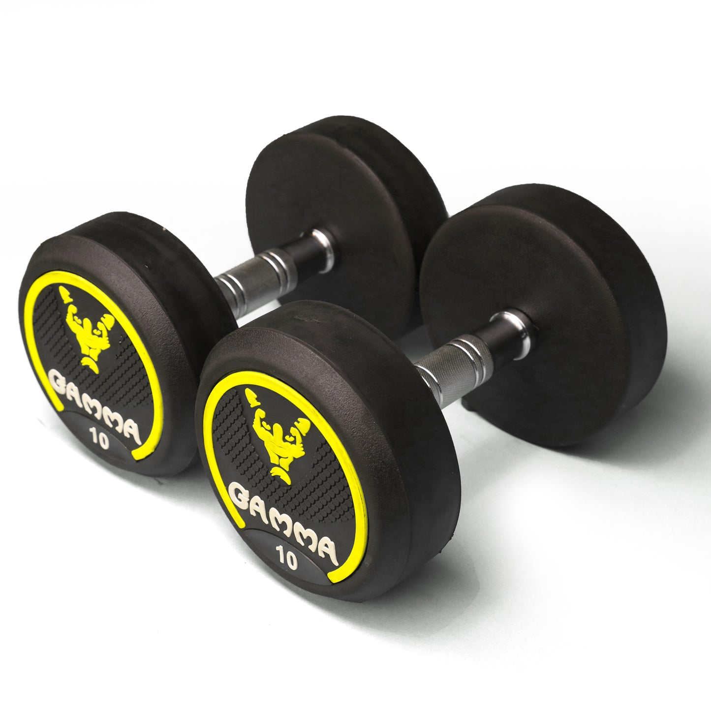 Gamma Premium Bouncer Dumbbell (Finest Rubber Coated Dumbbell)