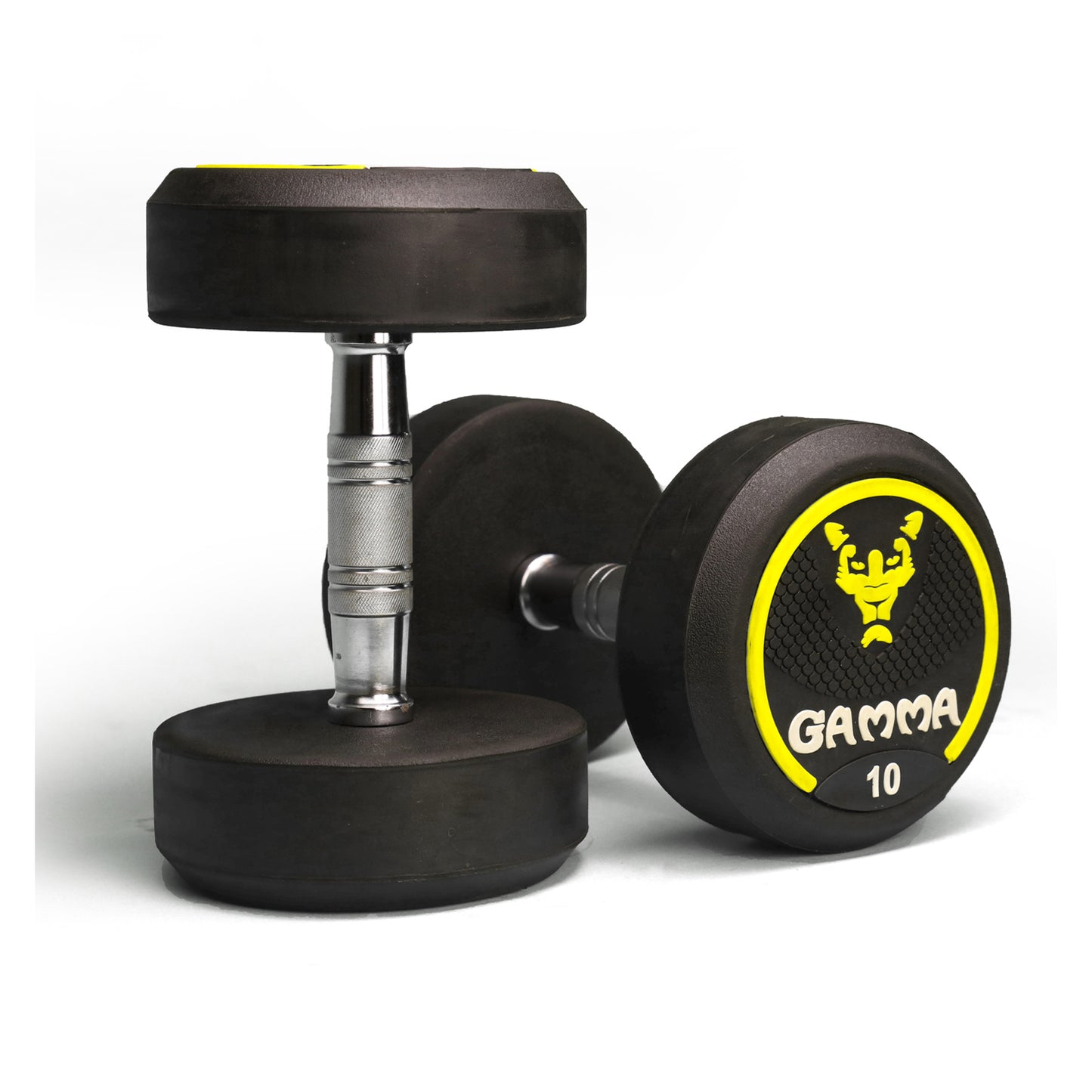 Gamma Premium Bouncer Dumbbell (Finest Rubber Coated Dumbbell)