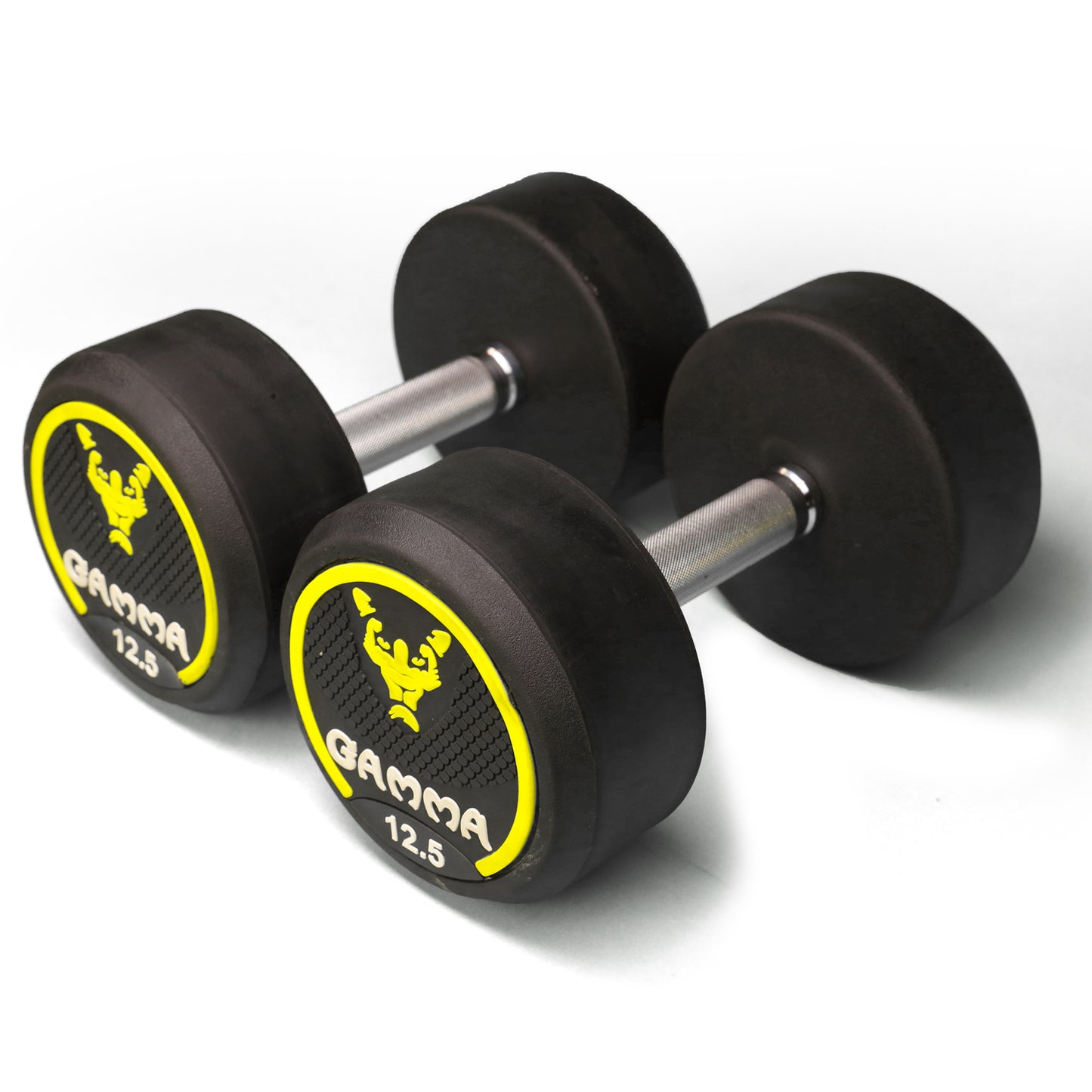 Gamma Premium Bouncer Dumbbell (Finest Rubber Coated Dumbbell)