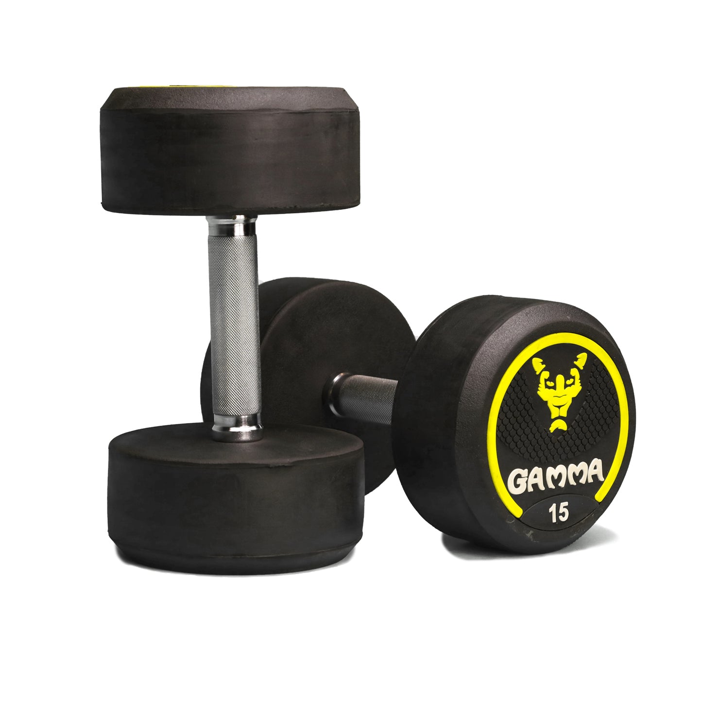 Gamma Premium Bouncer Dumbbell (Finest Rubber Coated Dumbbell)