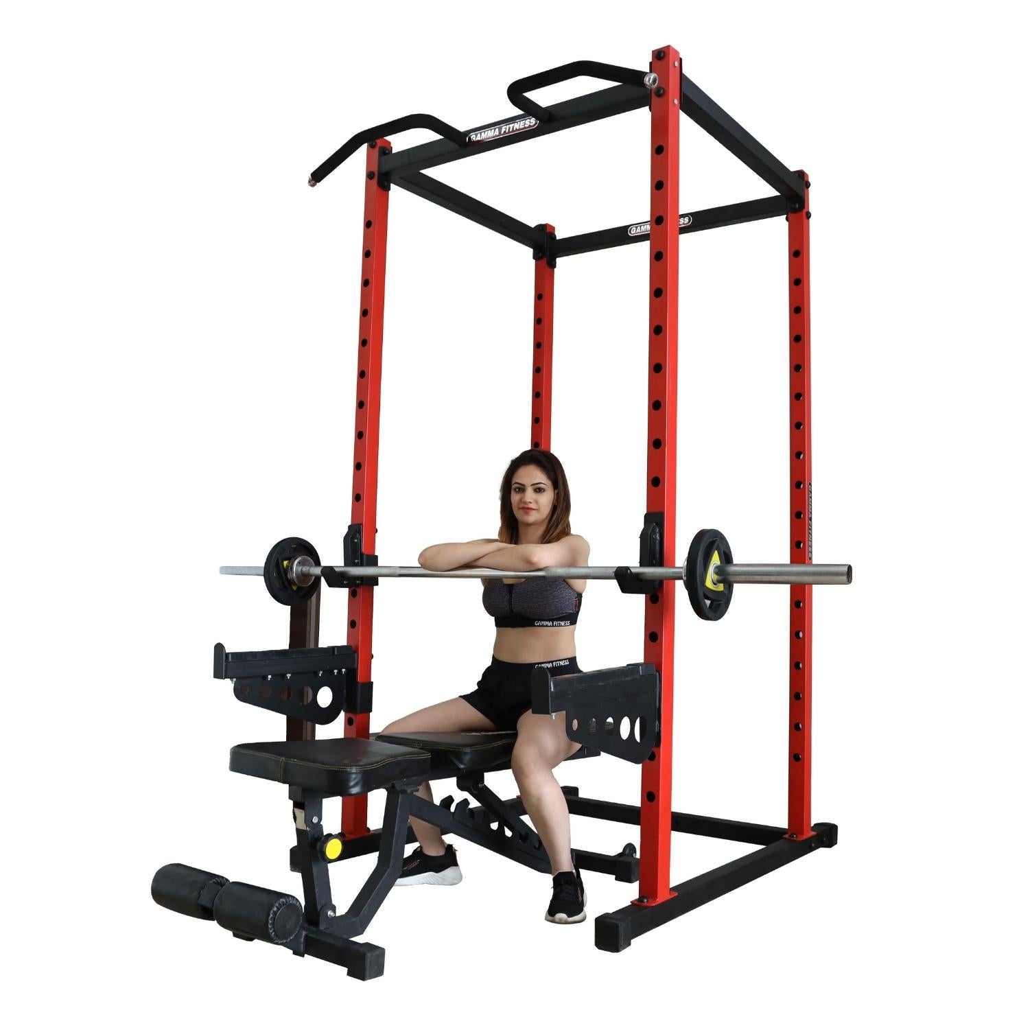Power Squat Rack PR-04 Lx Commercial Made With Latest Laser Cut Technology For Commercial Gym or Home Gym Setup