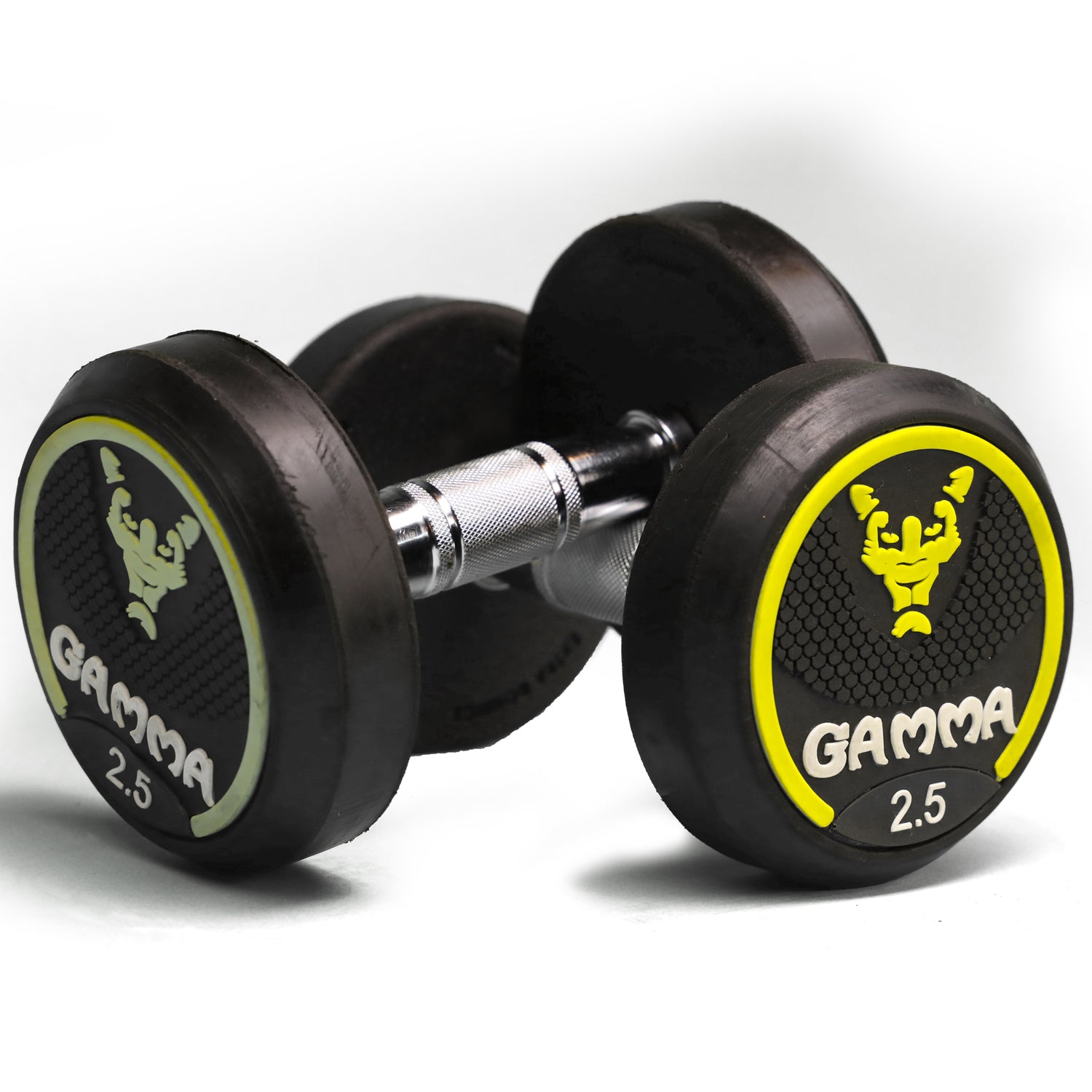 Gamma Premium Bouncer Dumbbell (Finest Rubber Coated Dumbbell)