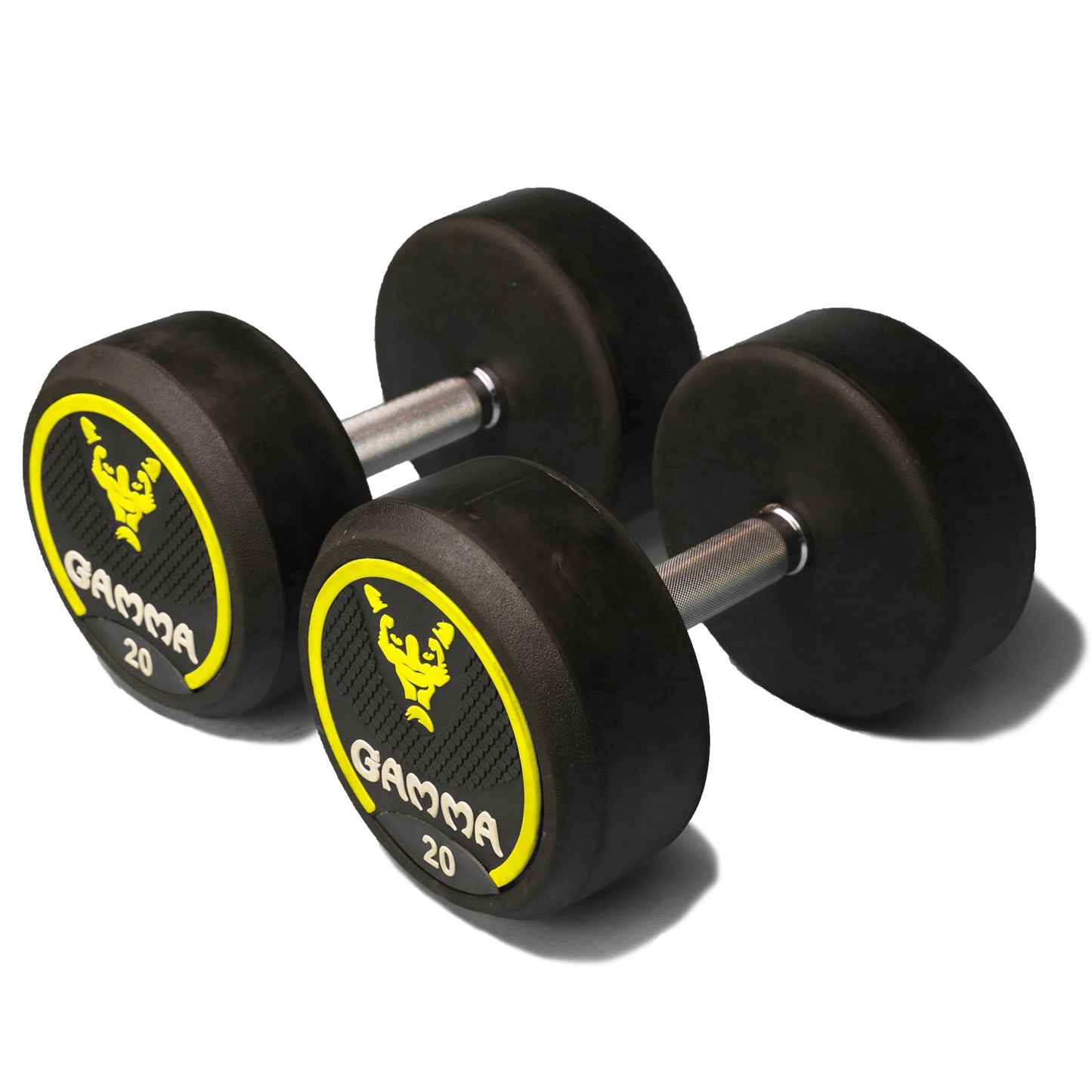 Gamma Premium Bouncer Dumbbell (Finest Rubber Coated Dumbbell)