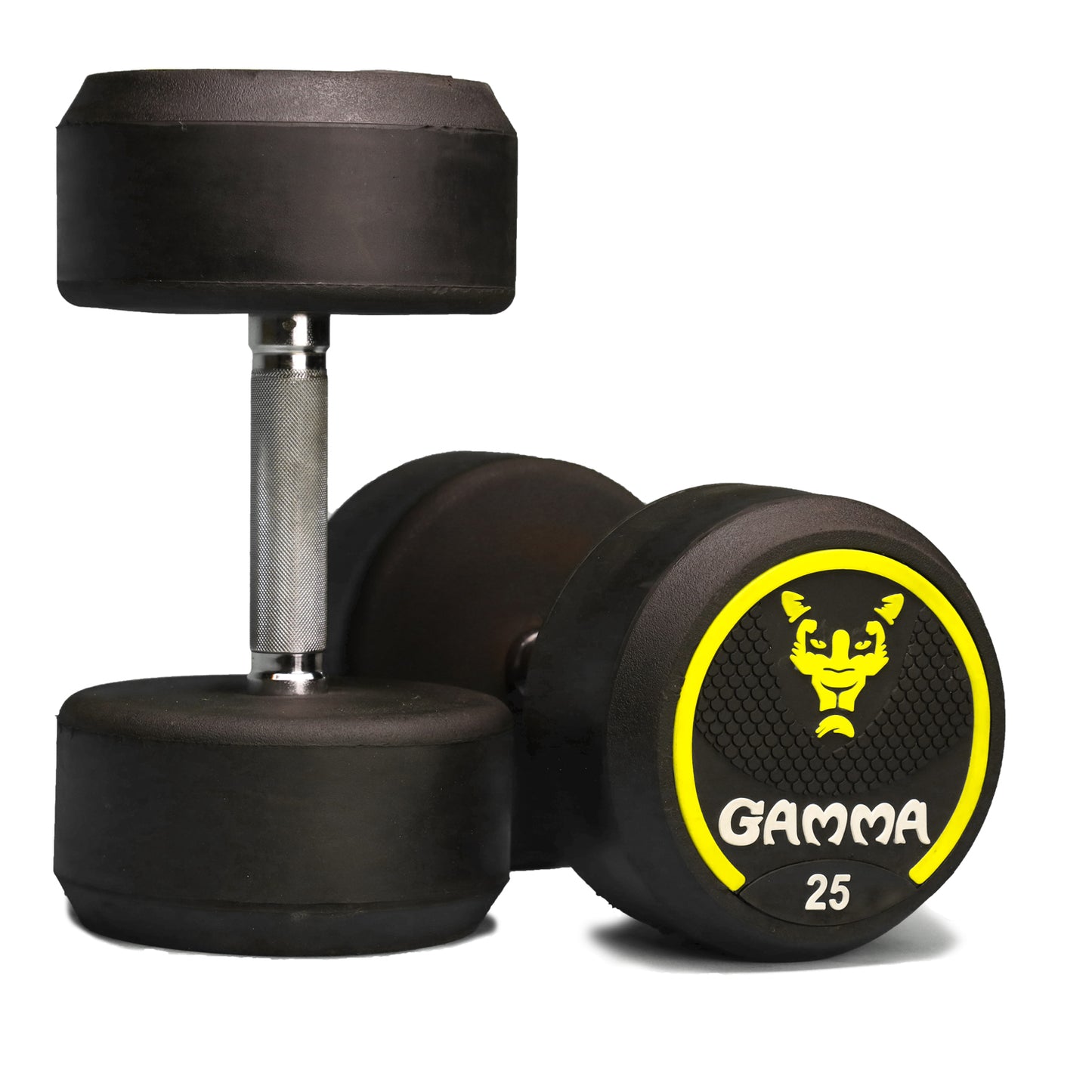 Gamma Premium Bouncer Dumbbell (Finest Rubber Coated Dumbbell)