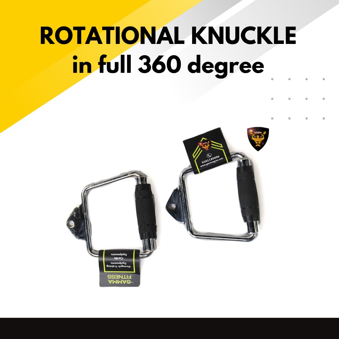 Gamma Fitness D-Handle Pair | Crossover Handle | Machine Handle for Heavy Duty Gym Machine GH-06