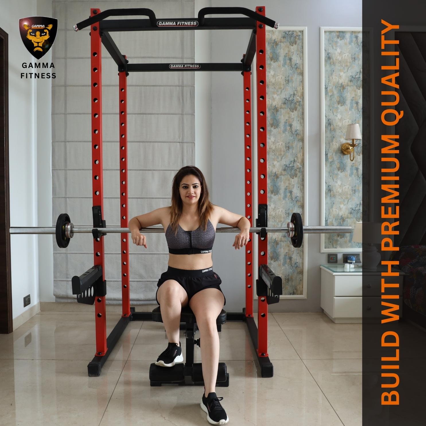 Power Squat Rack PR-04 Lx Commercial Made With Latest Laser Cut Technology For Commercial Gym or Home Gym Setup