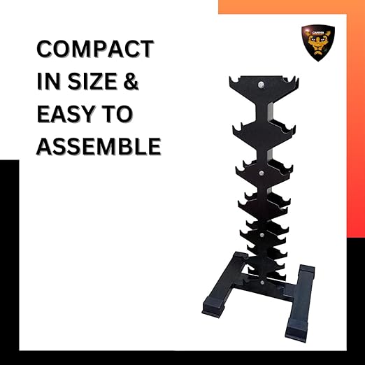 GAMMA FITNESS VERTICAL DUMBBELL RACK FOR ALL TYPES OF DUMBBELLS | DUMBBELL RACK FOR HOME GYM
