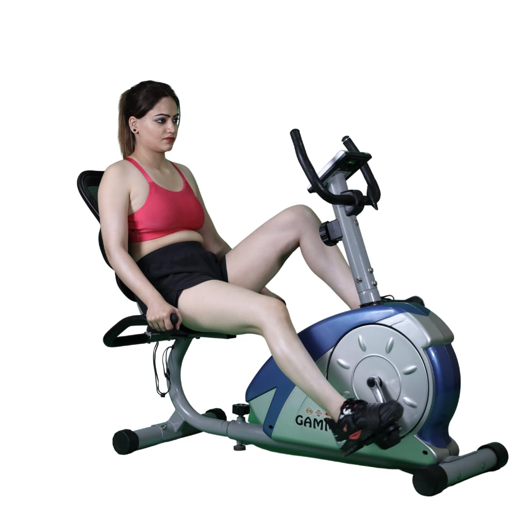 Gamma Fitness Recumbent Bike-530|Recumbent Bike For Home Gym & Commercial Gym|Recumbent Bike Exercise Cycle with Back Support