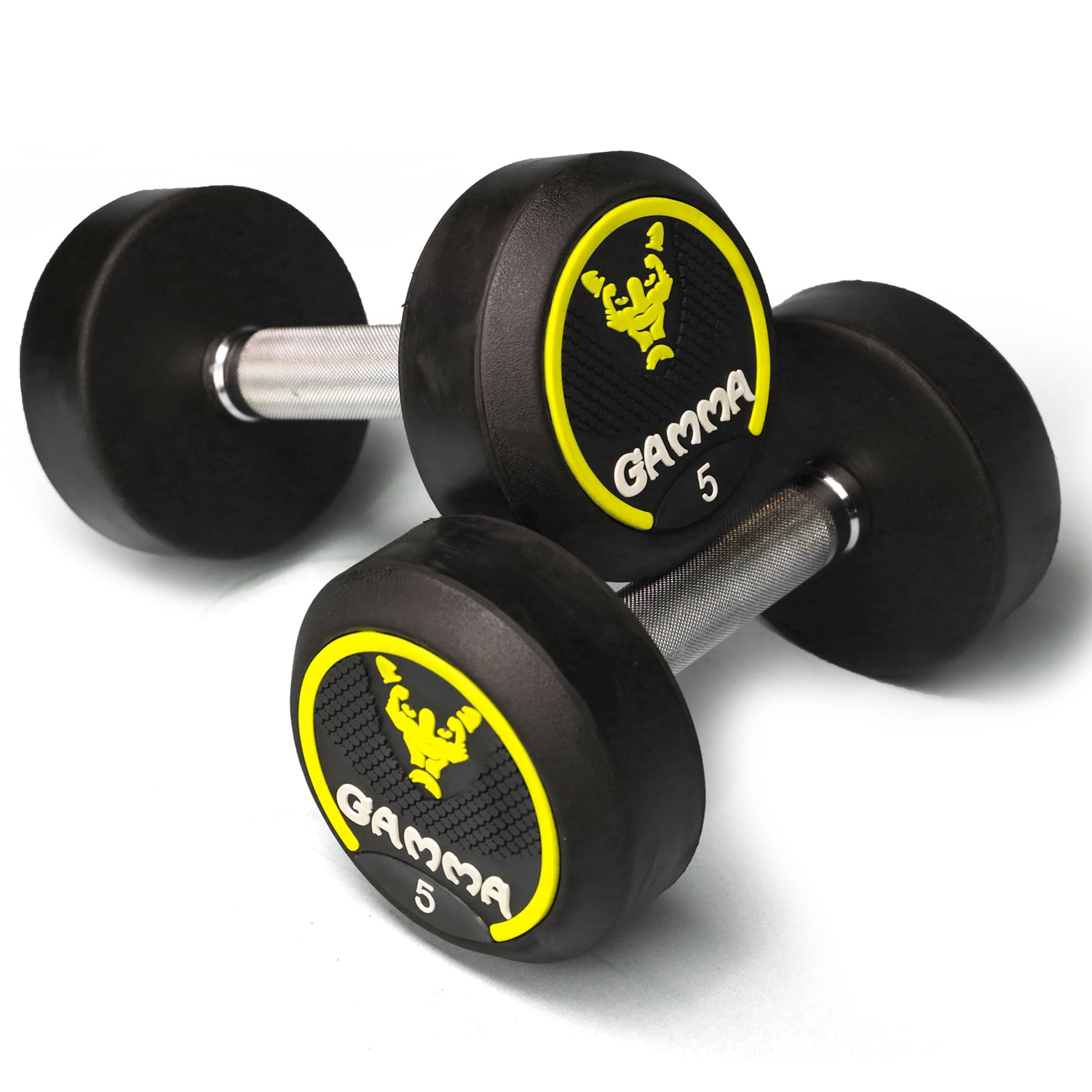 Gamma Premium Bouncer Dumbbell (Finest Rubber Coated Dumbbell)