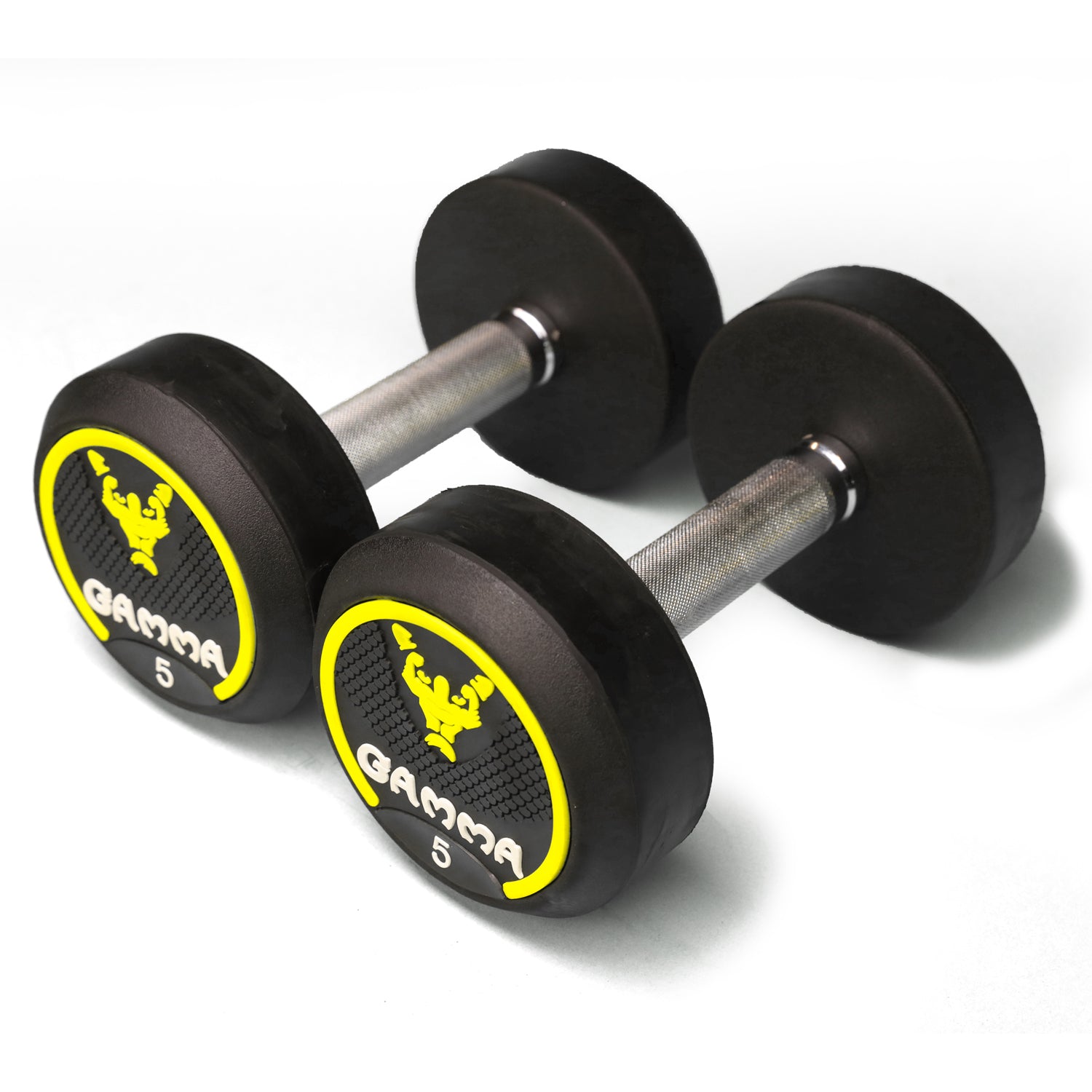 Gamma Premium Bouncer Dumbbell (Finest Rubber Coated Dumbbell)