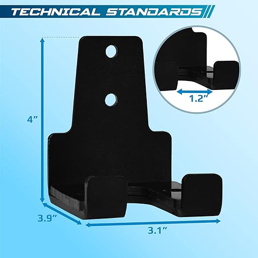 Gamma Fitness Vertical Wall Mounted Olympic Barbell Holder, Barbell Storage Rack, Hanging Barbell Rack for Home Fitness Equipment WMB-01