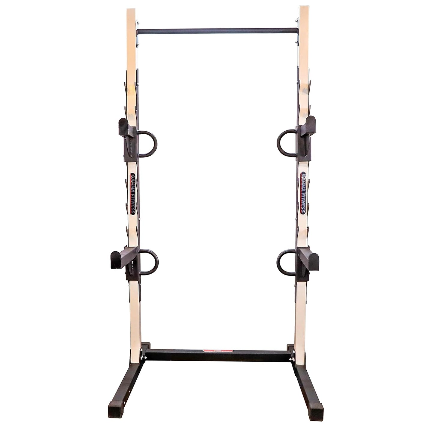 Gamma Fitness Power Squat Rack PR-99 | Heavy-Duty 2.5 x 2.5 inch Frame with Inter-Locking Attachment Mechanism