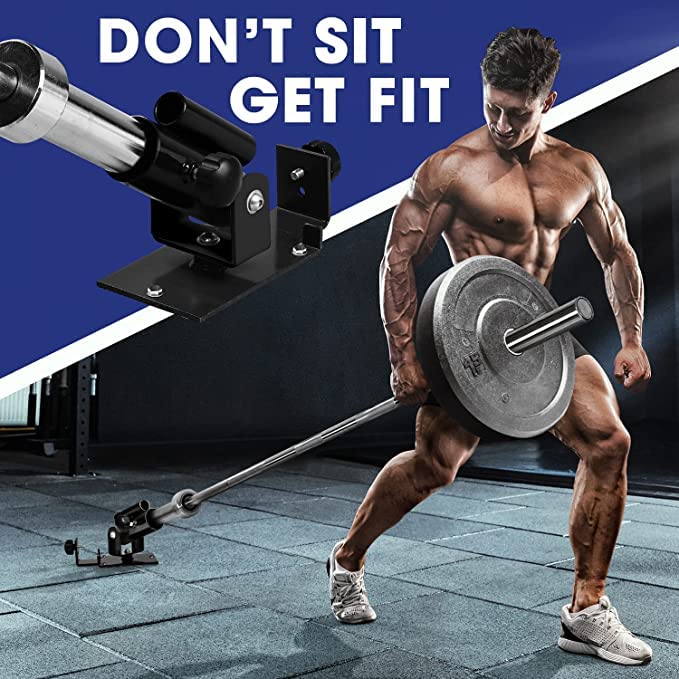 Gamma Fitness, Deluxe T-Bar Row Platform – Full 360° Swivel & Easy to Install – Fits 1” Standard and 2” Olympic Bars | Fits Land Mines Barbells Attachment for Deadlift Leg Squat Exercises