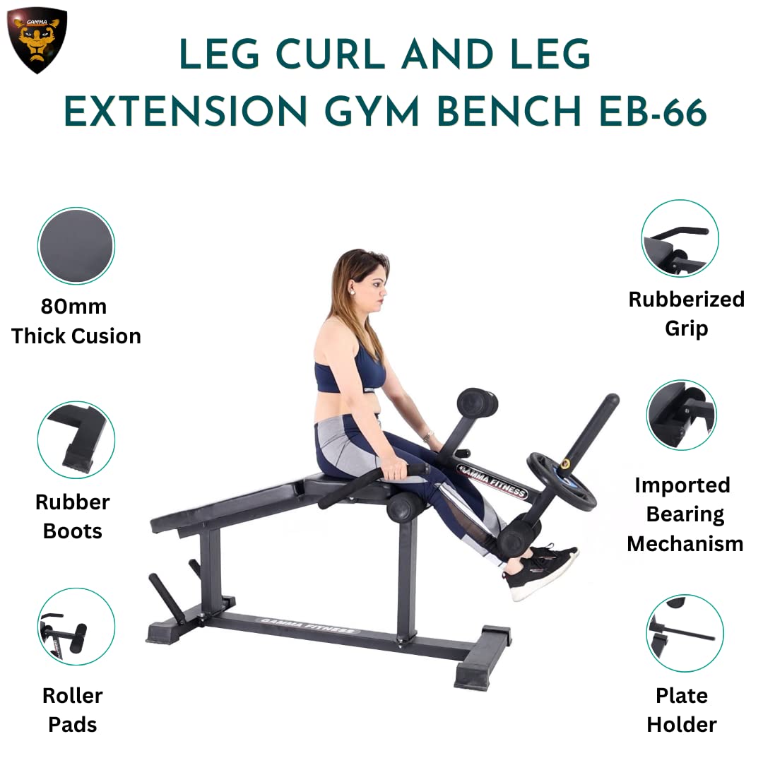 Leg Curl And Leg Extension Gym Decline Bench Max Capacity-200 Kg For Home Gym-Heavy Duty,Black