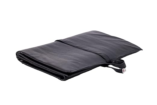 Gamma Fitness Leather Yoga Exercise Mat for Gym, Indoor & Outdoor | Foldable Yoga Mat | Traveling Mat | Yoga Mat with Carrying Strap |