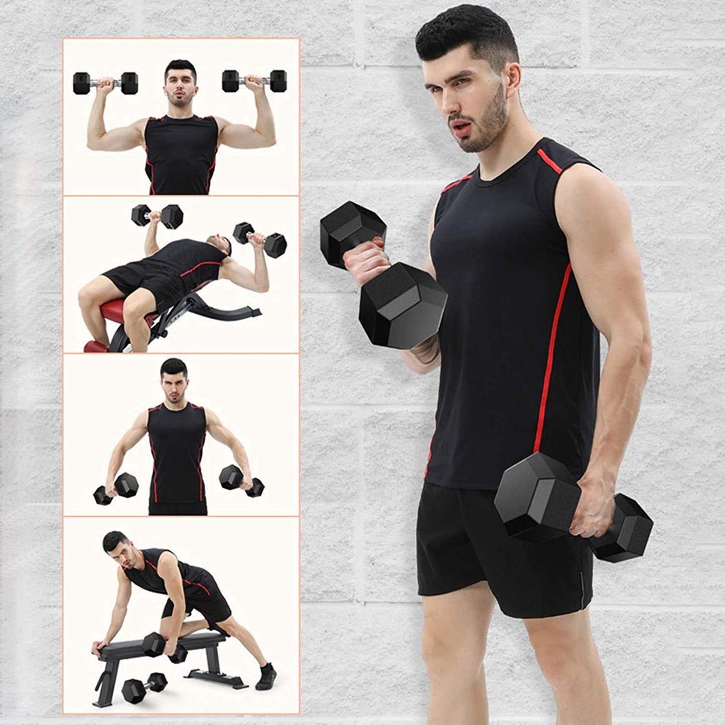 Hexagonal Dumbbells For Commercial Use (2.5Kg - 25 Kg)