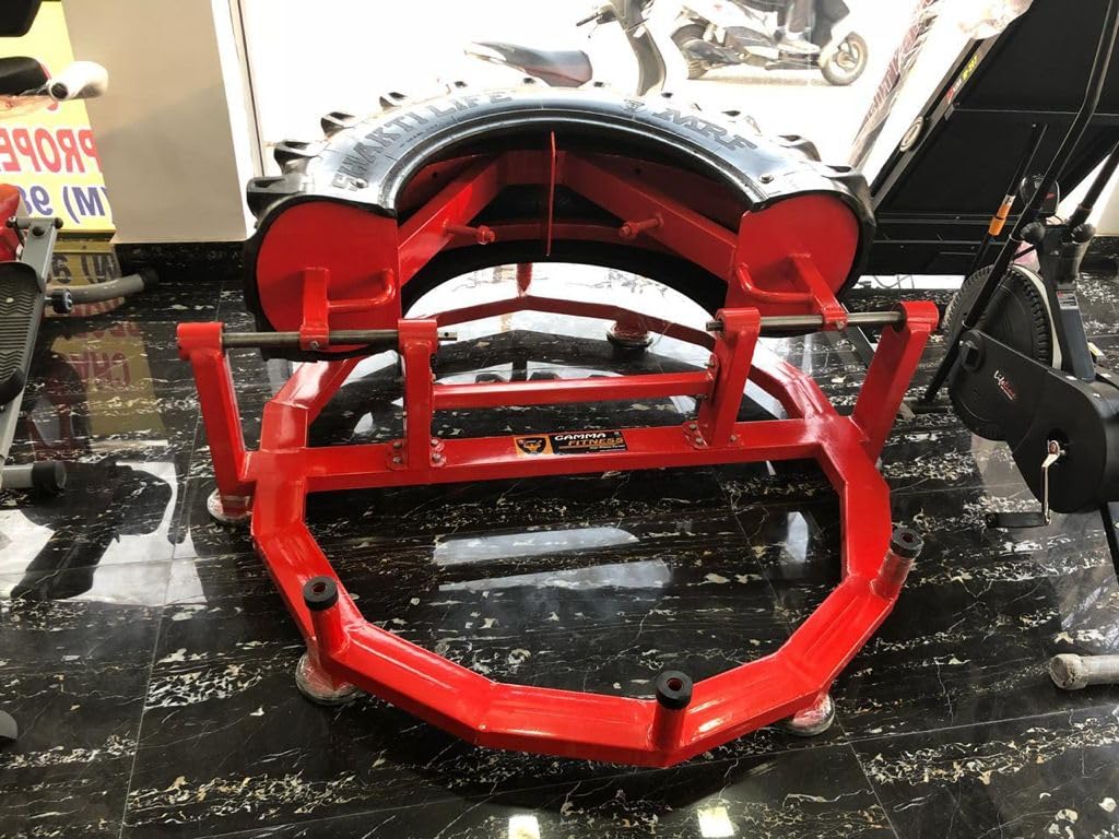Gamma Fitness Tyre Flip Machine with 28 mm Shafts Double Supports GF-741 for Commercial Gym