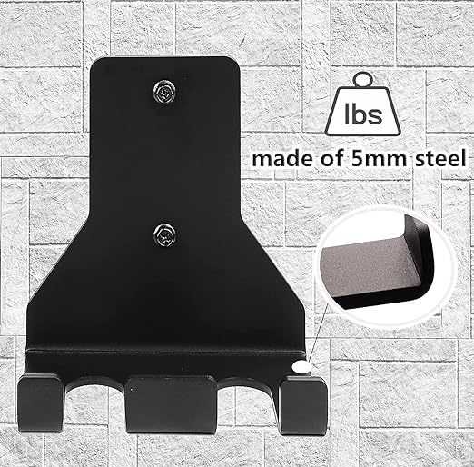 Gamma Fitness Vertical Barbell Storage Double Barbell Storage Holder Wall Mount Hanging Barbell Rack Display Rack Commercial or Home Gym Accessory WBR-901