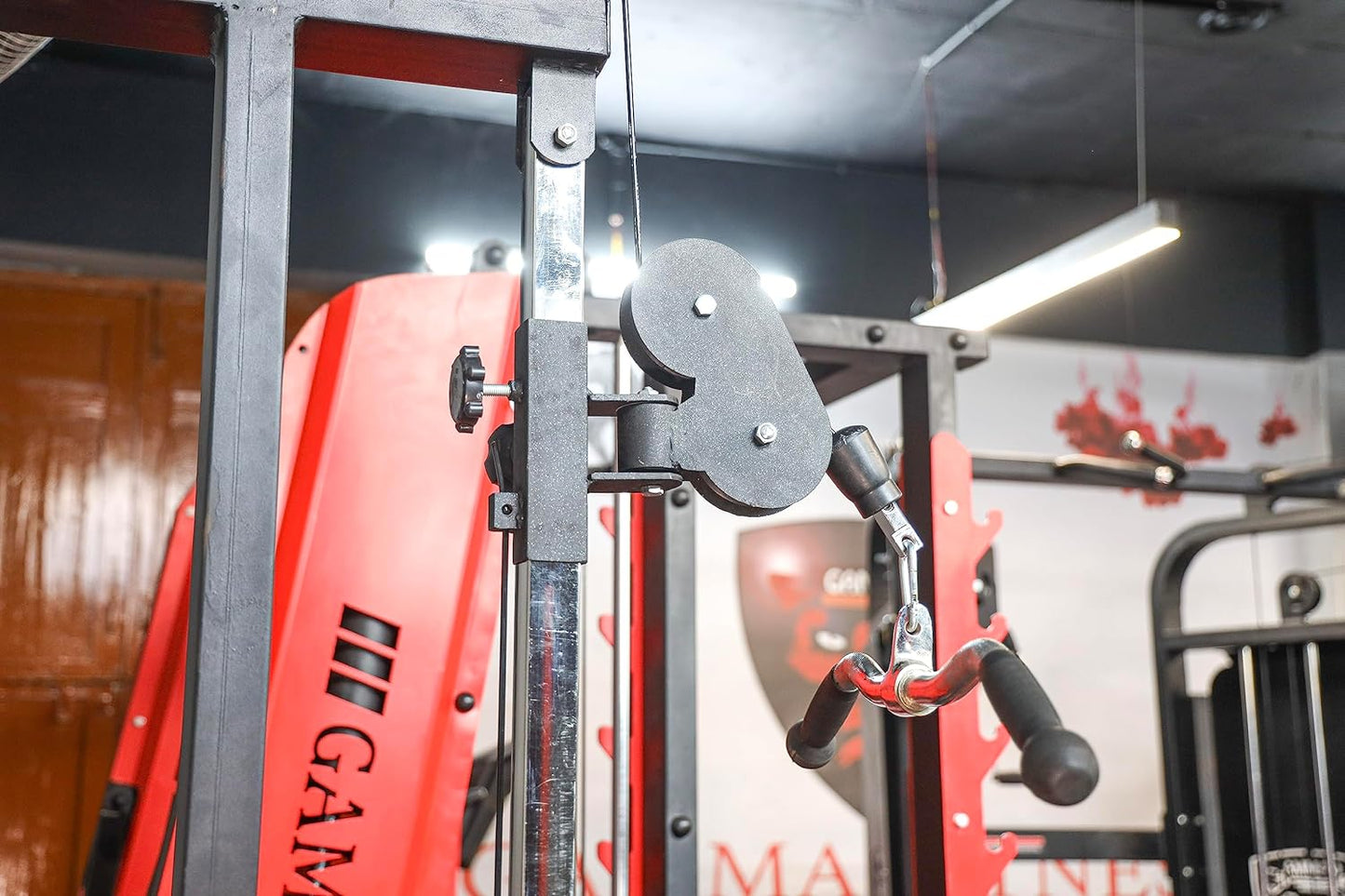 Gamma Fitness Wall Mounted Half Cable Steel Crossover GF-15 for LATS Pull Down, Chest, BI-TRI, Rowing Workout