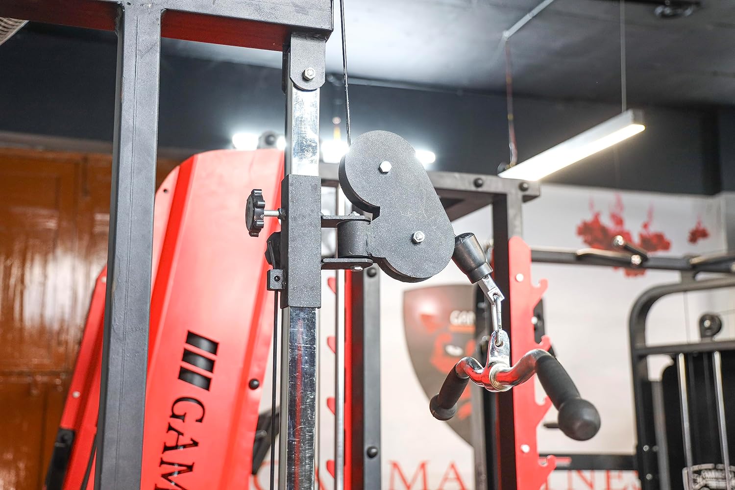 Gamma Fitness Wall Mounted Half Cable Steel Crossover GF-15 for LATS Pull Down, Chest, BI-TRI, Rowing Workout