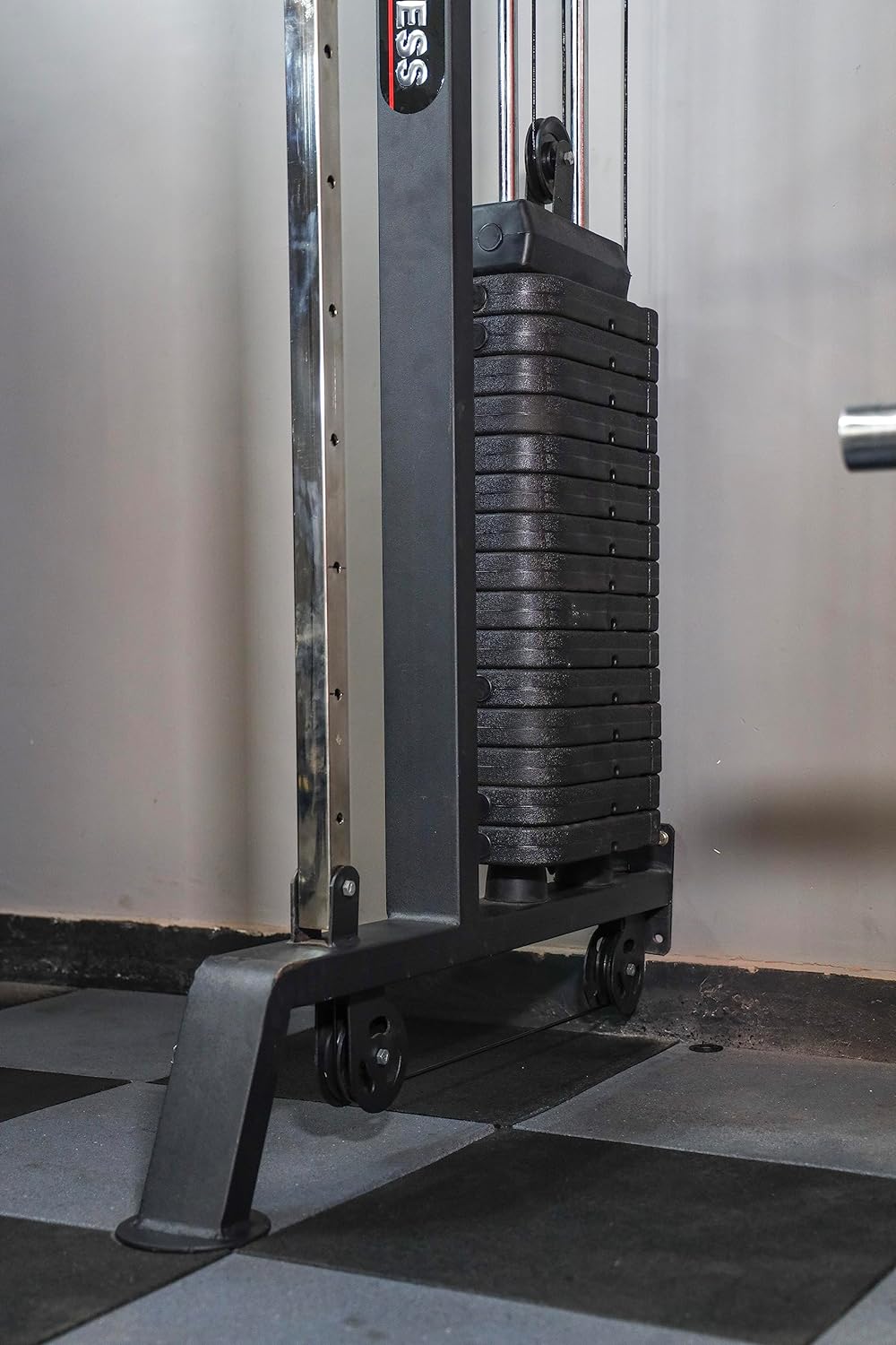 Gamma Fitness Wall Mounted Half Cable Steel Crossover GF-15 for LATS Pull Down, Chest, BI-TRI, Rowing Workout