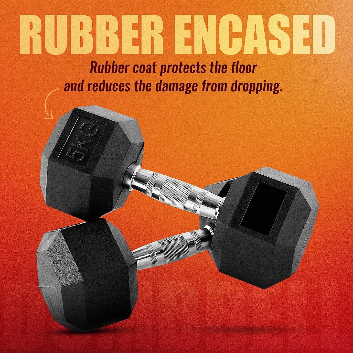 Hexagonal Dumbbells For Commercial Use (2.5Kg - 25 Kg)