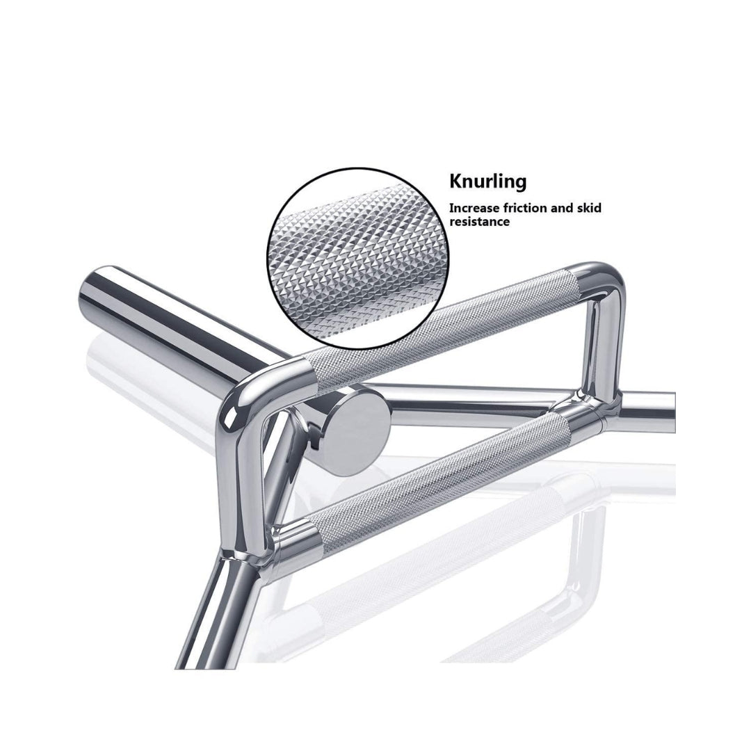 Gamma Fitness Dead Lift Rod, Shrug Bar, Hex Bar For Heavy Lifting BB-08 | Commercial Grade