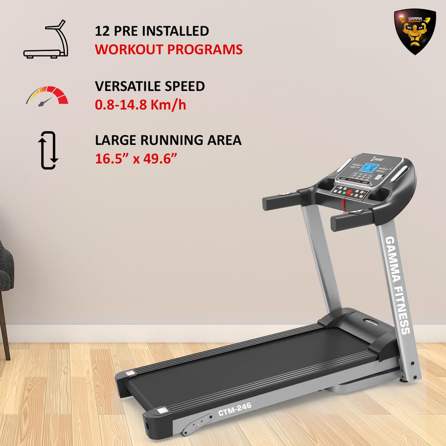 Gamma Fitness Domestic Treadmill | CTM 246