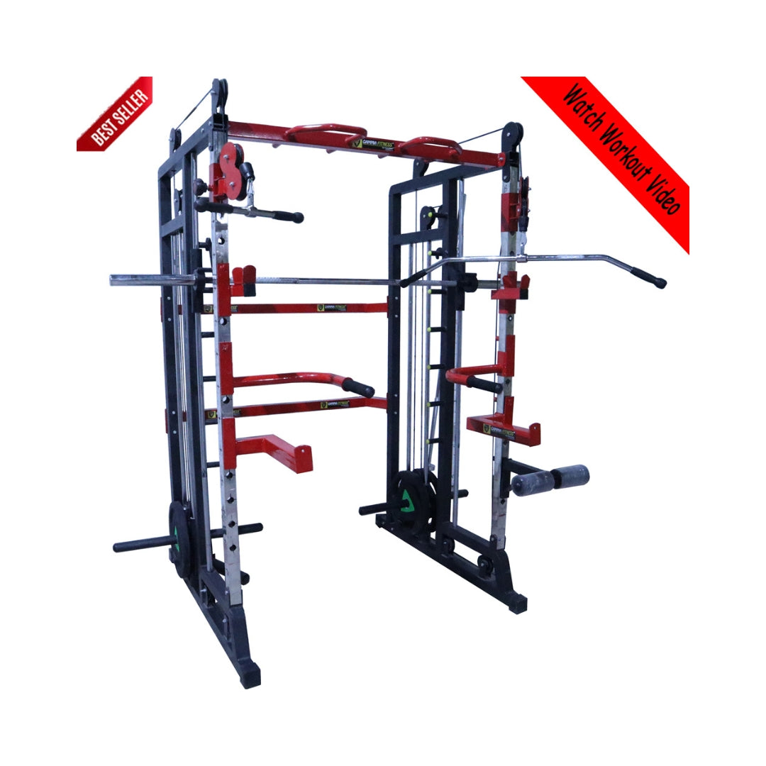 Gamma Fitness Functional Trainer with Smith Machine & Power Squat Rack FTS-786 For Commercial or Home Gym Setup