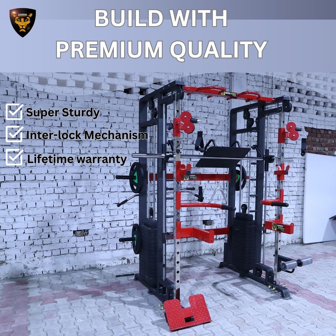 Gamma Fitness Functional Trainer With Smith Machine For Commercial Gym or Home Gym FTS-101 (Best Seller)