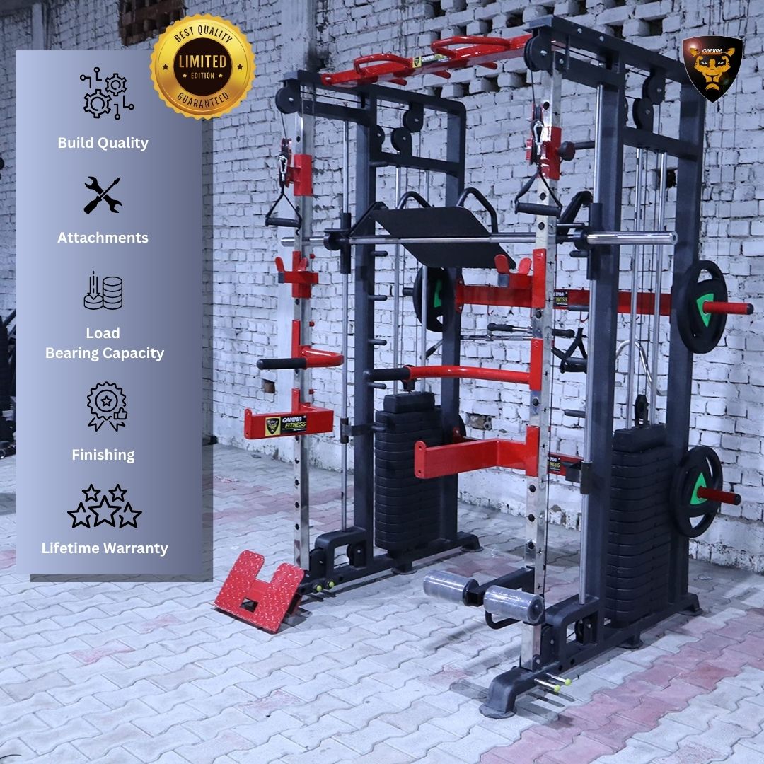 Gamma Fitness Functional Trainer With Smith Machine For Commercial Gym or Home Gym FTS-101 (Best Seller)