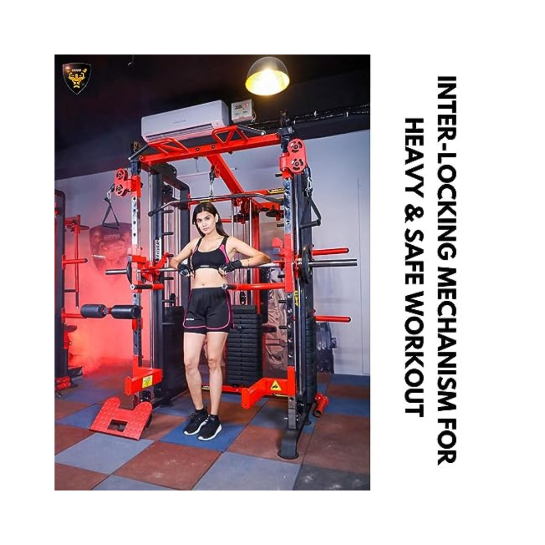 Gamma Fitness Functional Trainer With Smith Machine & Pec Fly Rear Delt For Commercial Gym or Home Gym FTS-306 (Best Seller)