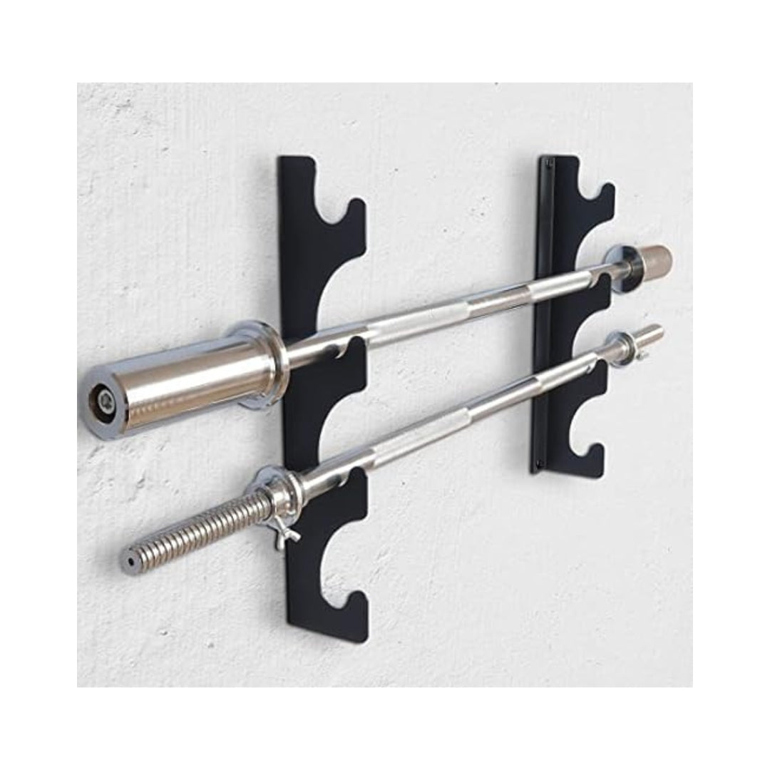 Gamma Fitness Horizontal Wall Mounted Olympic Barbell Rack 4 Bars Olympic Barbell Storage Rack Weight Bar Holder WM-BR-402