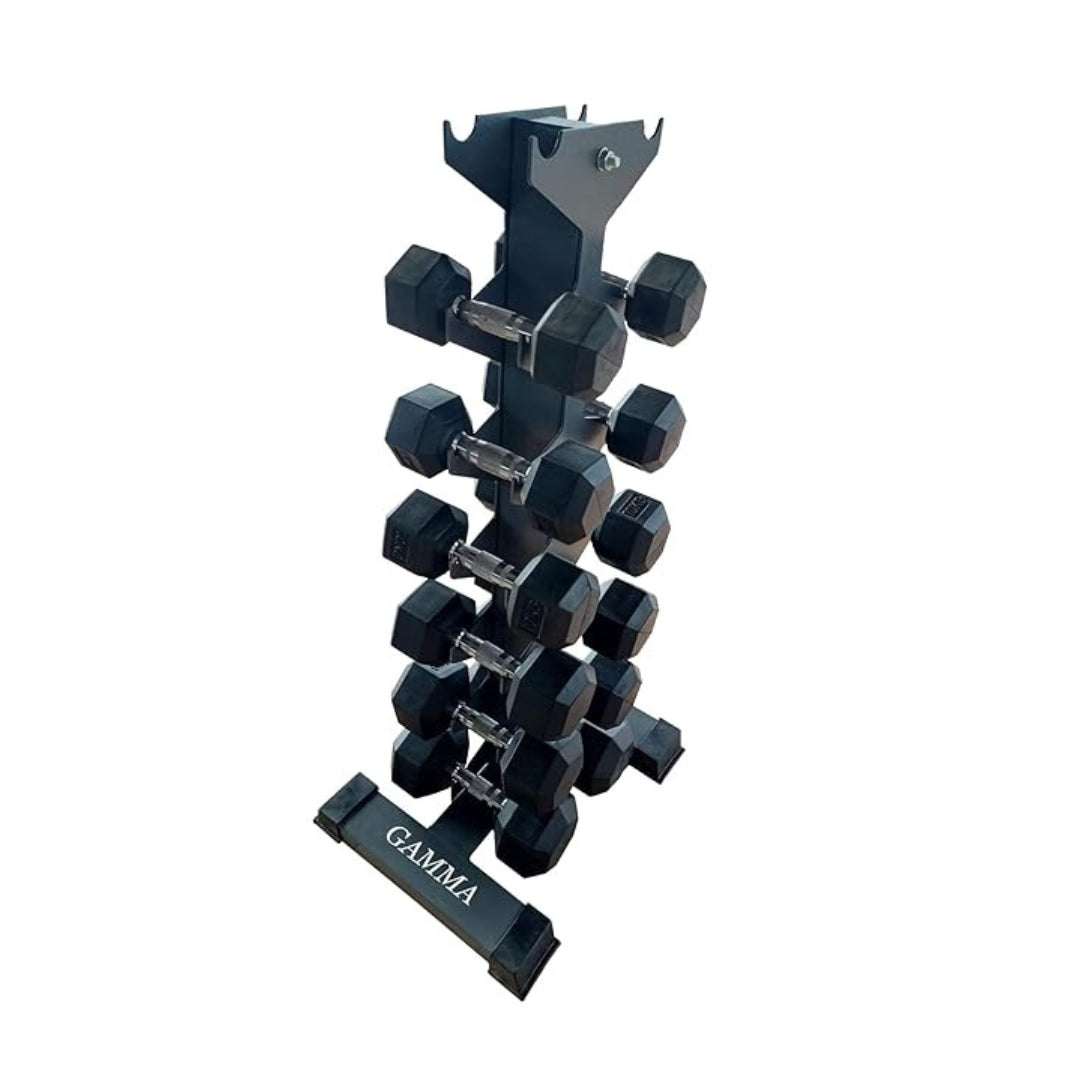 GAMMA FITNESS VERTICAL DUMBBELL RACK FOR ALL TYPES OF DUMBBELLS | DUMBBELL RACK FOR HOME GYM