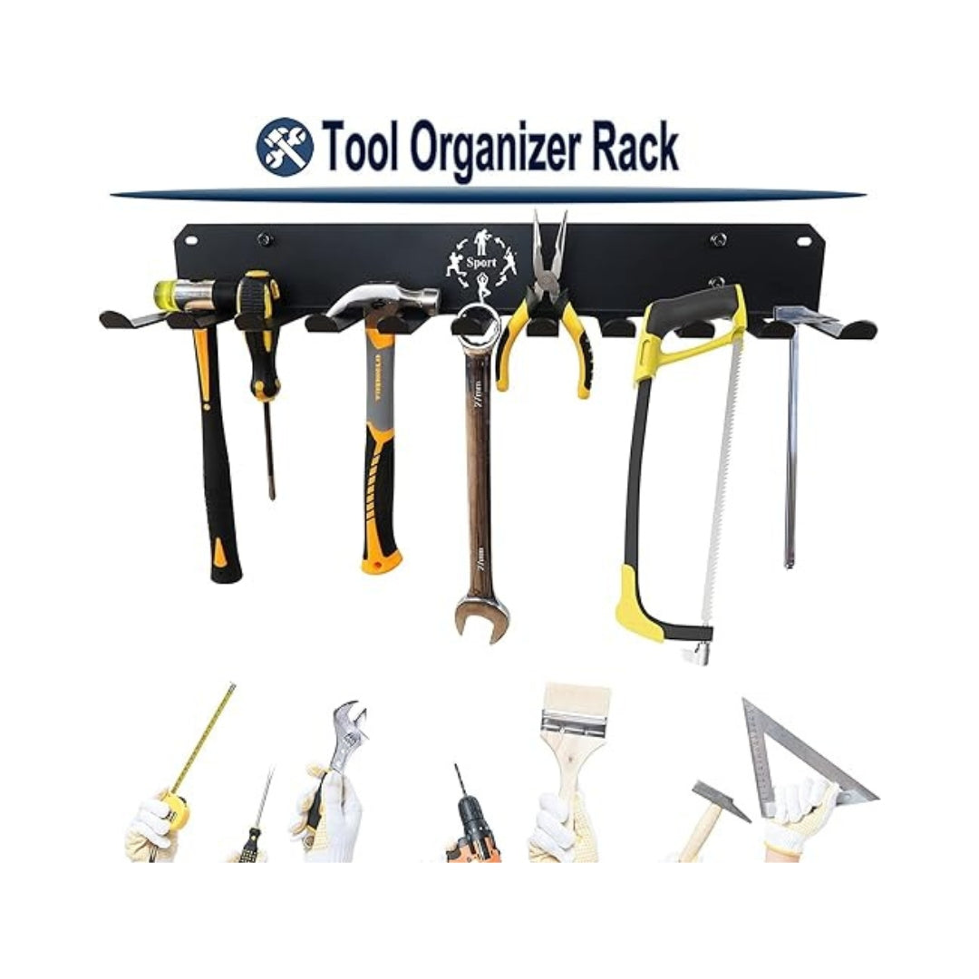 Gamma Fitness Gym Storage Rack, Home Gym Organizer Resistance Band Storage Rack Gym Wall Rack Hanger for Gym Accessories Olympic Barbells, Workout Bands, Yoga Foam Roller or Tools (24" Inch)