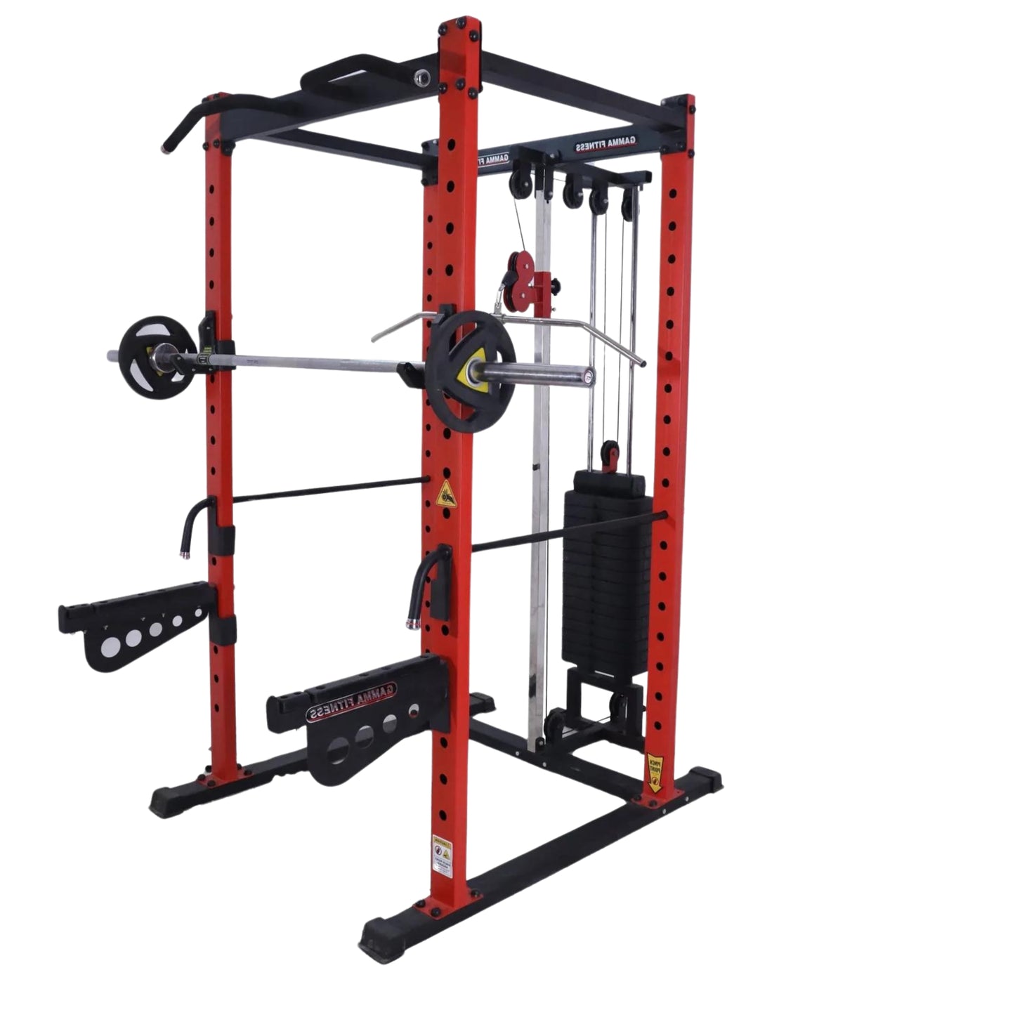 Power Rack PR-40 Fibre stack With Olympic 7ft Barbell, Olympic Rubber Coated weight plates and Adjustable bench AB-201