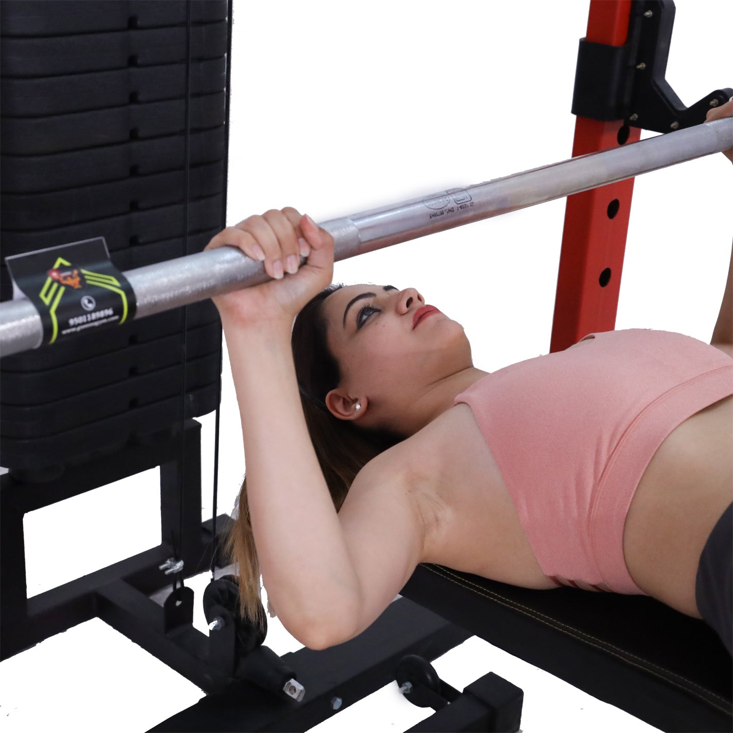Power Squat Rack PR-42 Lx With Lats Pull Down & Rowing Commercial Made With Latest Laser Cut Technology For Commercial Gym or Home Gym Setup