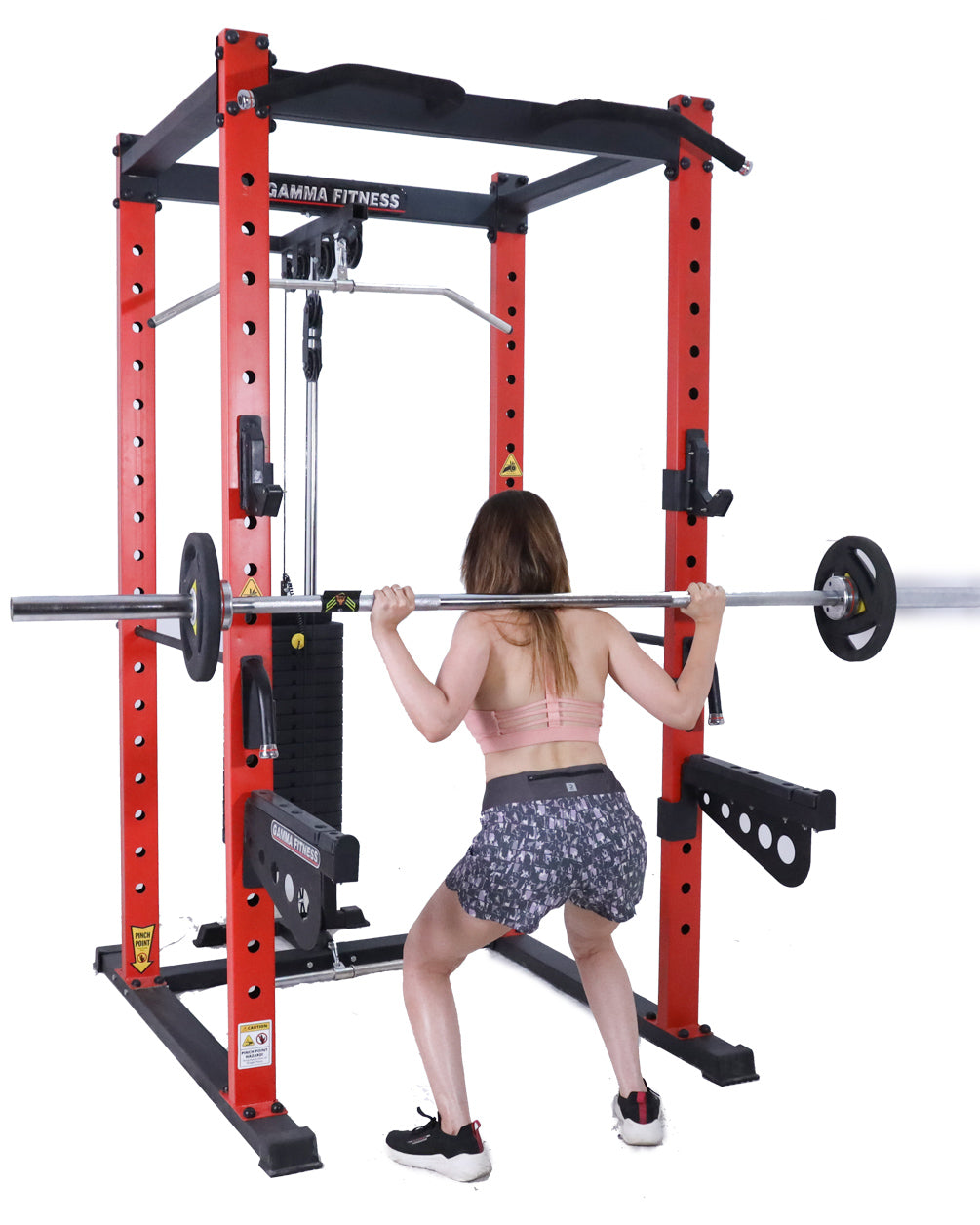Power Squat Rack PR-42 Lx With Lats Pull Down & Rowing Commercial Made With Latest Laser Cut Technology For Commercial Gym or Home Gym Setup