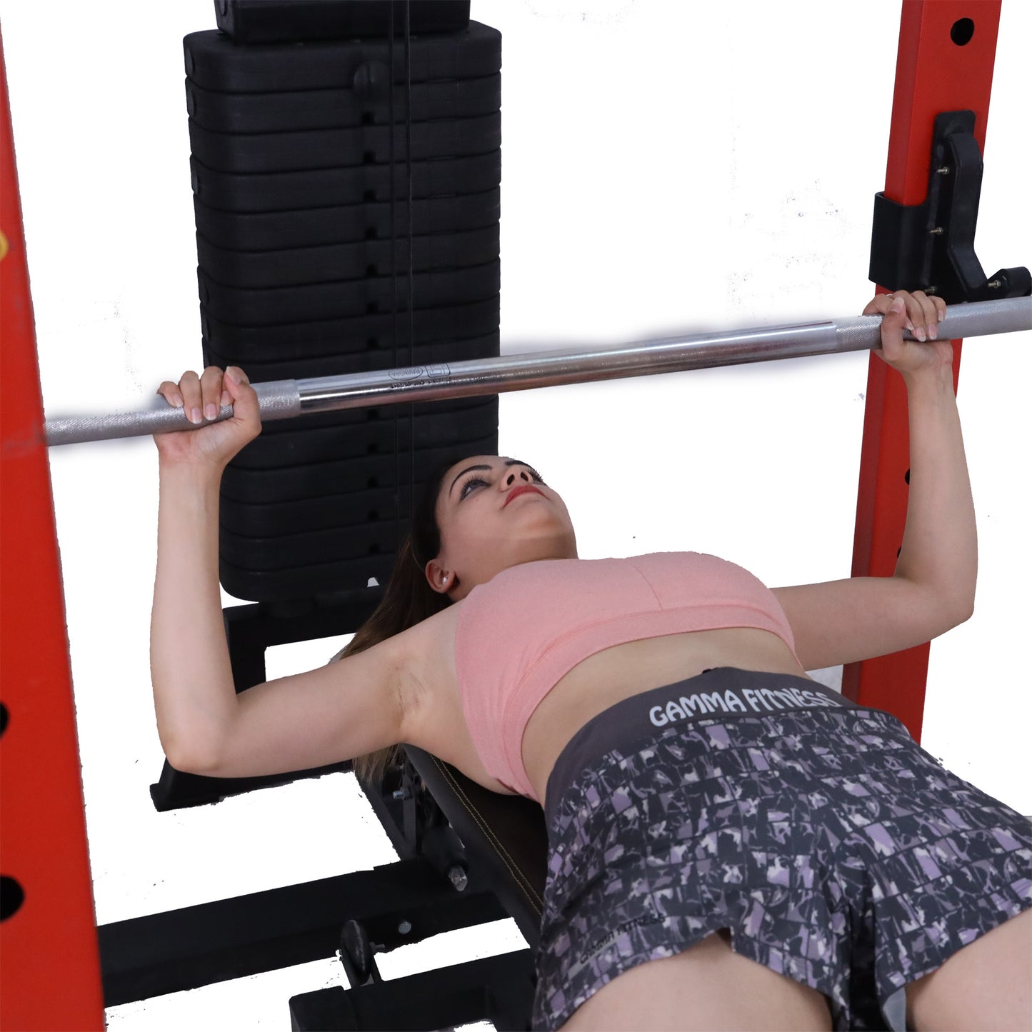 Power Squat Rack PR-42 Lx With Lats Pull Down & Rowing Commercial Made With Latest Laser Cut Technology For Commercial Gym or Home Gym Setup