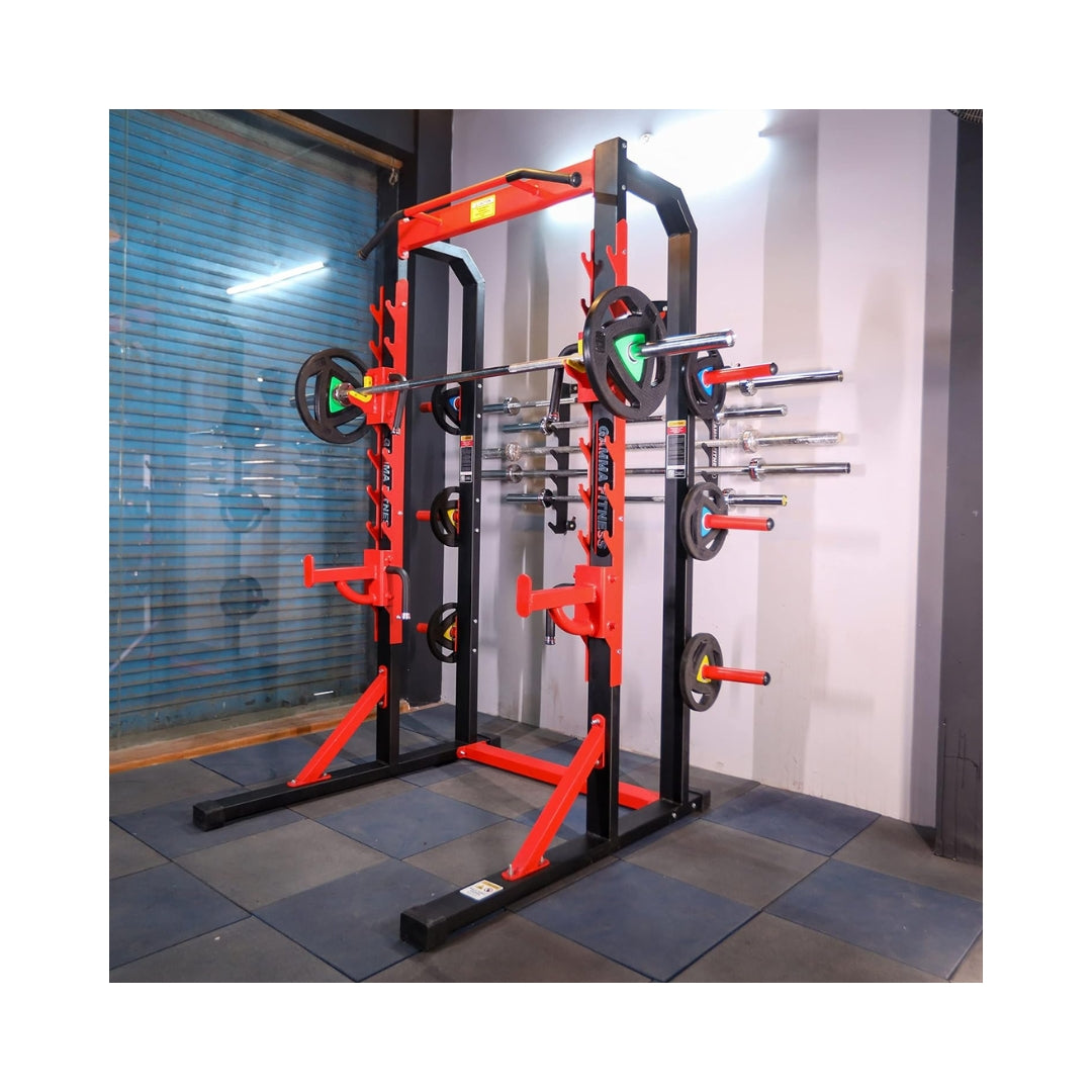 Gamma Fitness Commercial Squat Rack SR-20 for Commercial Gym OR Home Gym | Home Gym Machine for Complete Workout
