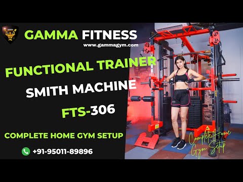 Gamma Fitness Functional Trainer With Smith Machine & Pec Fly Rear Delt For Commercial Gym or Home Gym FTS-306 (Best Seller)