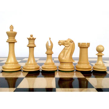 4" Sleek Staunton Luxury Chess Set - Chess Pieces Only - Triple Weighted Ebony Wood