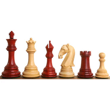 3.9" New Columbian Staunton Chess Set - Chess Pieces Only - Ebony Wood - Triple Weighted