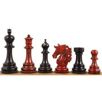 4.6" Prestige Luxury Staunton Chess Set - Chess Pieces Only - Bud Rosewood - Triple Weighted