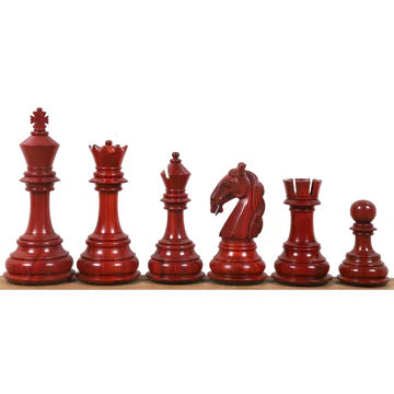 4.6″ Rare Columbian Triple Weighted Luxury Chess Set - Chess Pieces Only -Ebony Wood