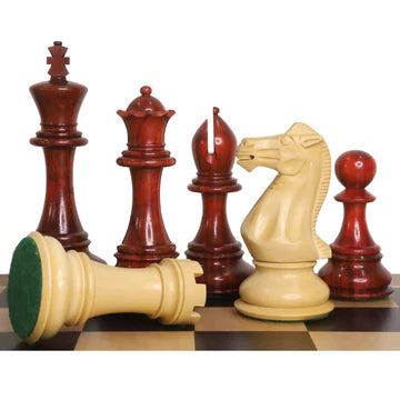 6.3" Jumbo Pro Staunton Luxury Chess Set - Chess Pieces Only - Golden Rosewood & Boxwood