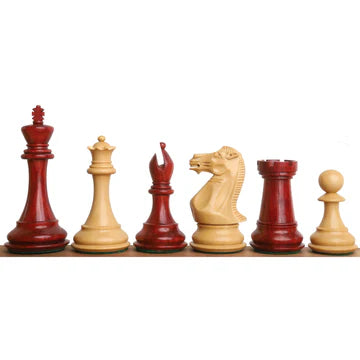 4" Sleek Staunton Luxury Chess Set - Chess Pieces Only - Triple Weighted Bud Rose Wood