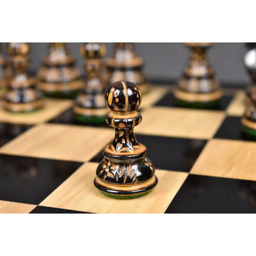 3.9" Russian Zagreb 59' Series Chess Set - Chess Pieces Only - Weighted Ebonised wood