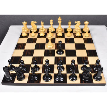 4" Sleek Staunton Luxury Chess Set - Chess Pieces Only - Triple Weighted Ebony Wood